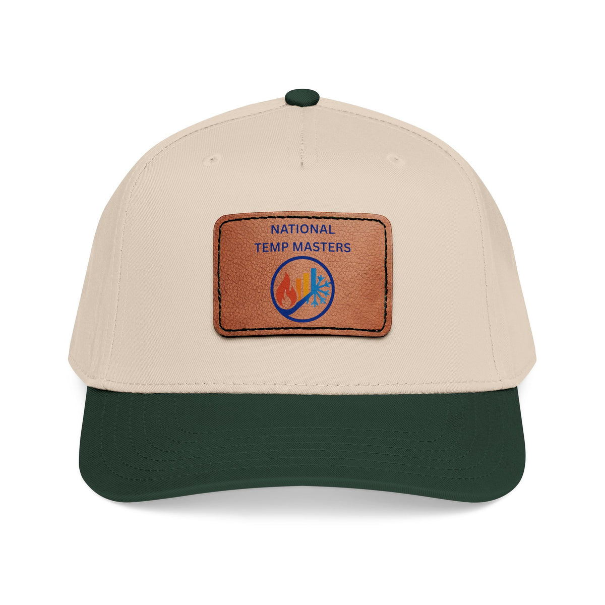 NTM Leather Patch Baseball Cap — "National Temp Masters" Retro Logo