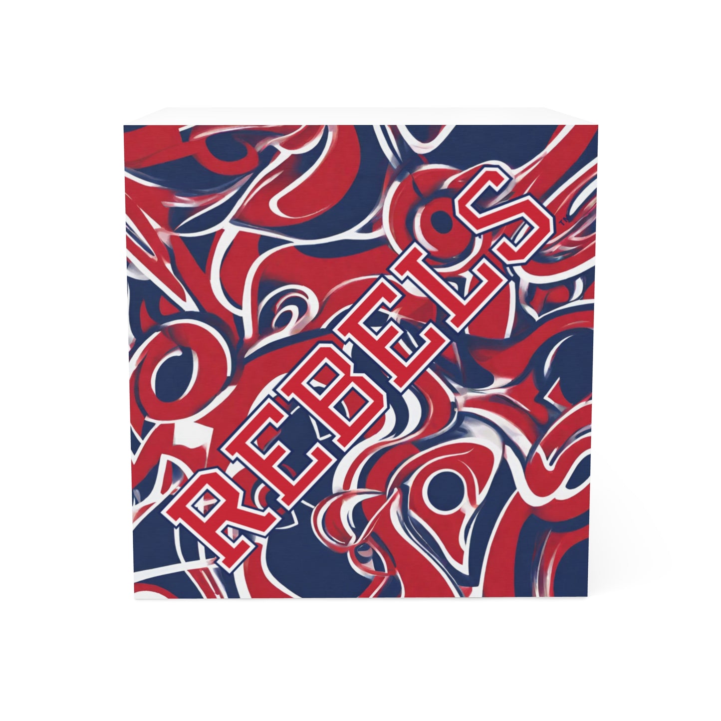 Ole Miss Rebels Abstract Note Cube