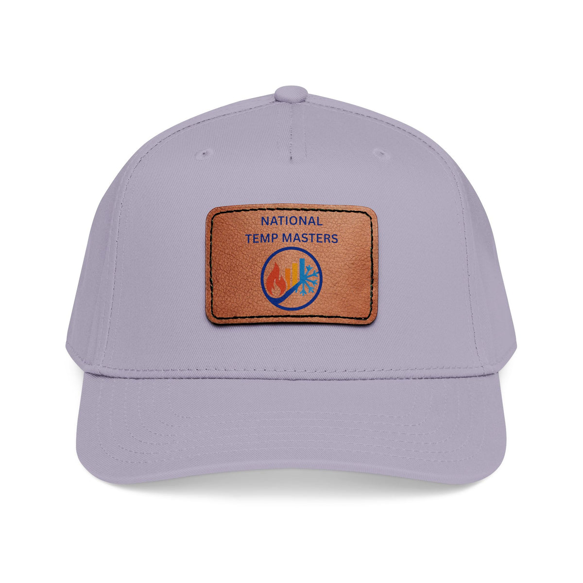 NTM Leather Patch Baseball Cap — "National Temp Masters" Retro Logo