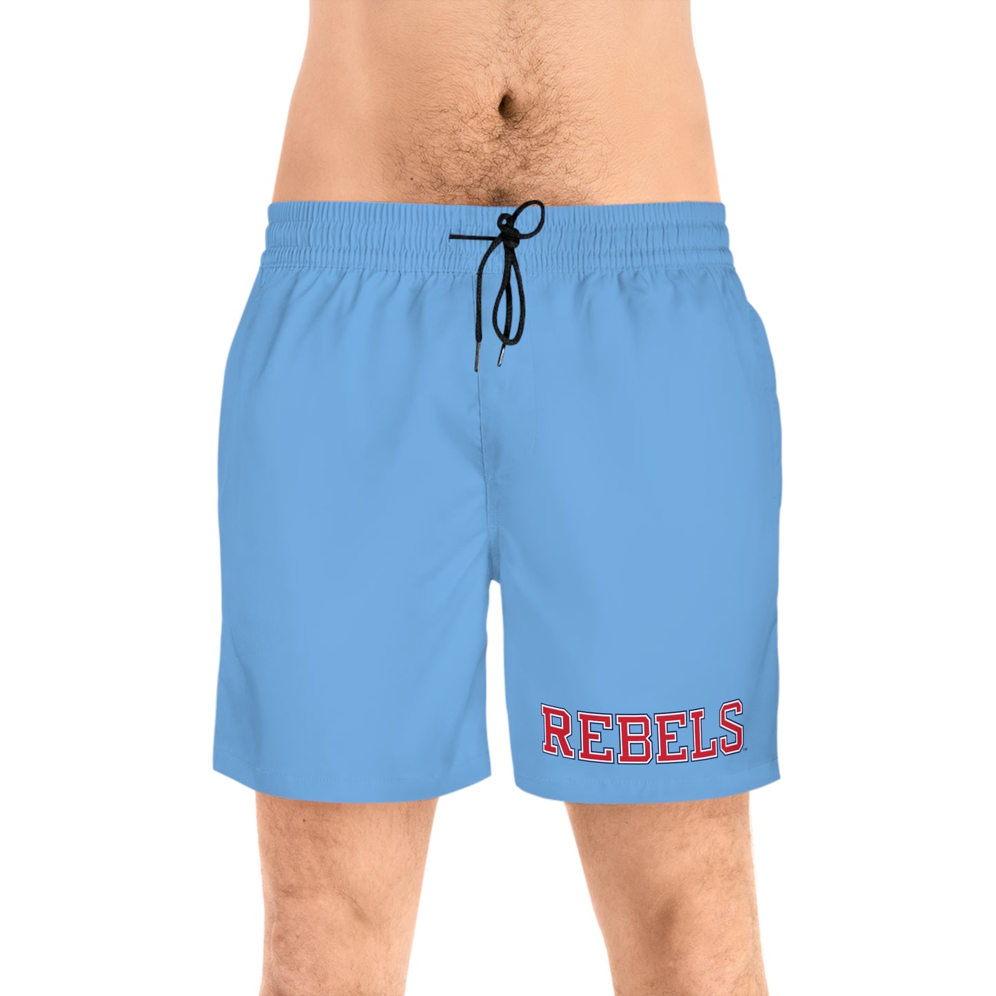 REBELS Men's Mid-Length Swim Shorts (AOP) Blue