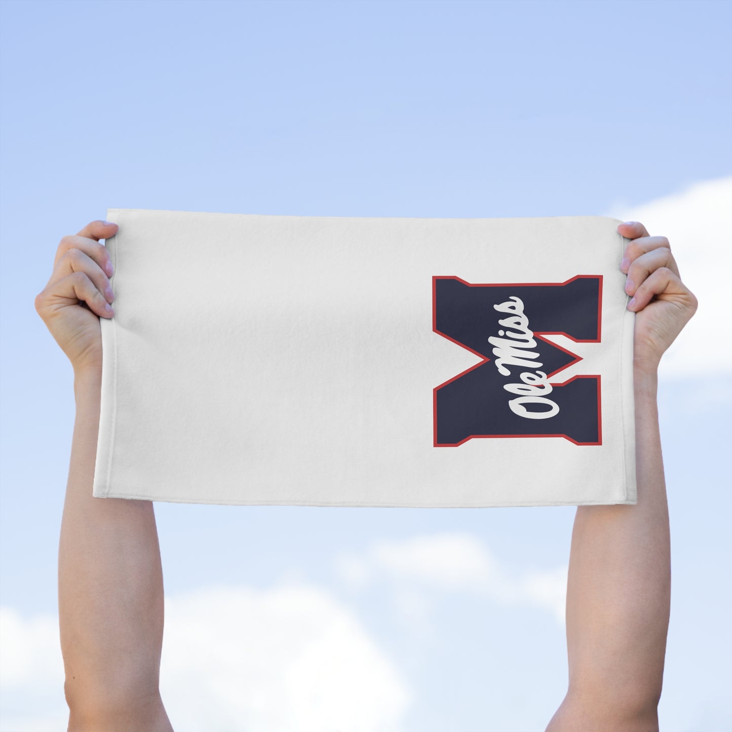 M Ole Miss Rally Towel, 11x18