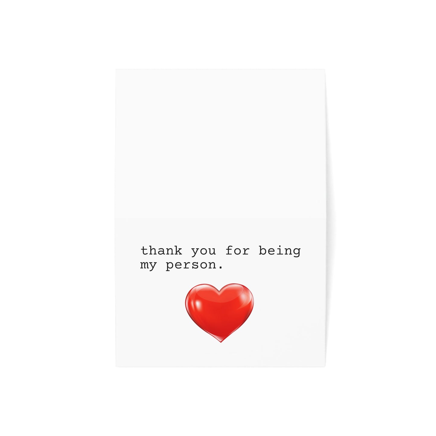Thank You For Being My Person Greeting Cards (1, 10, 30, and 50pcs)