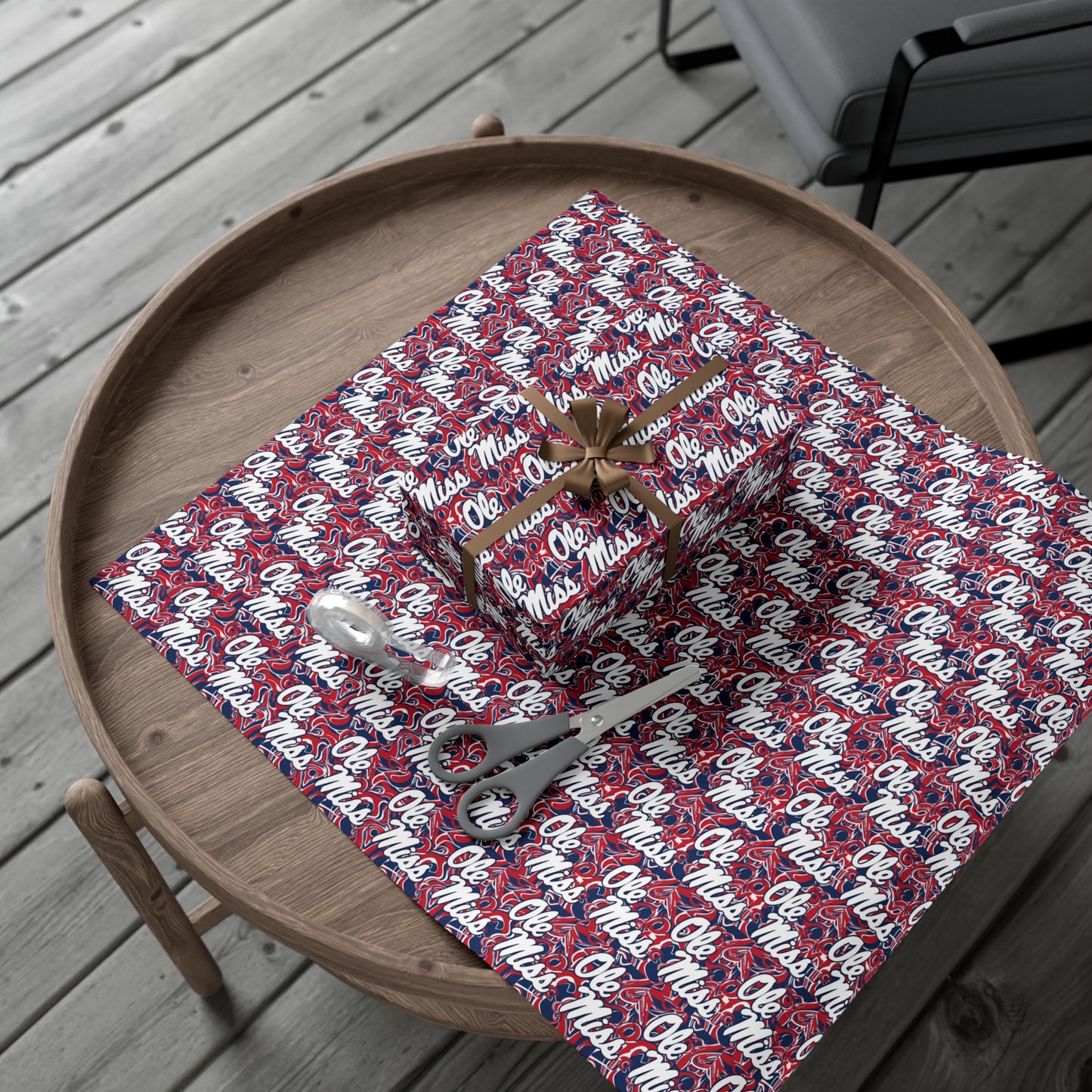 Ole Miss Abstract Gift Wrap Papers