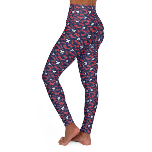 Ole Miss High Waisted Yoga Leggings (AOP)