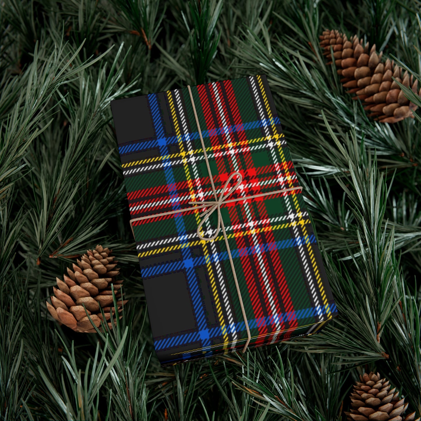 Red, Blue, Green Plaid Gift Wrap Papers