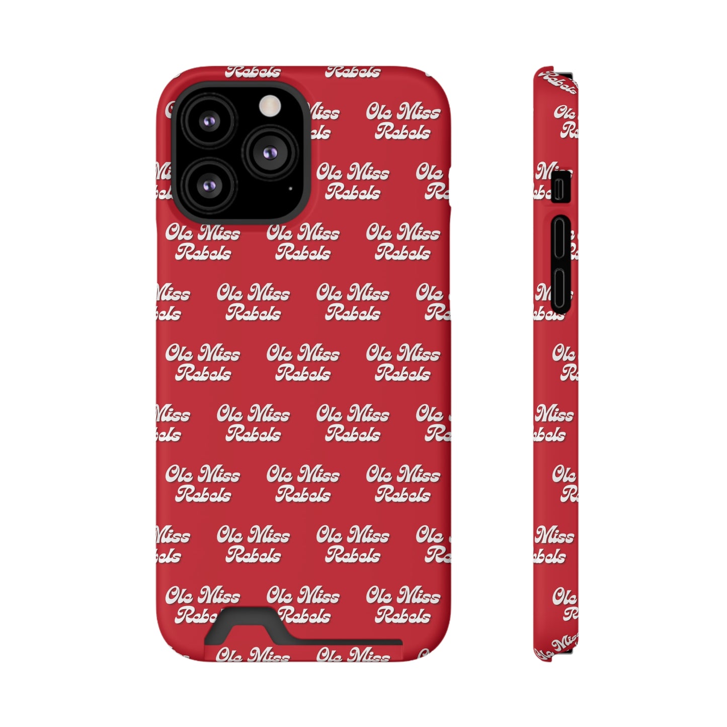 iPhone and Samsung Ole Miss Rebels (RED) Phone Case With Card Holder