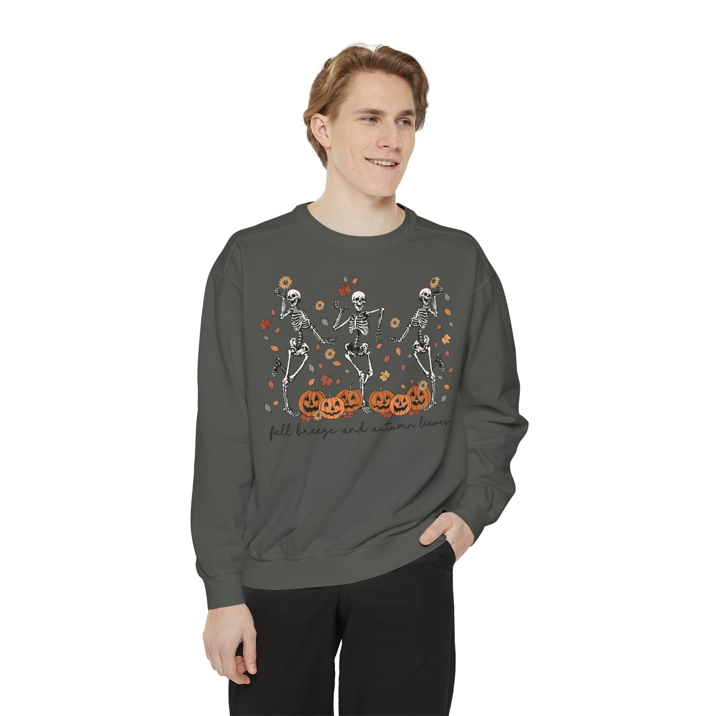 Dancing Skeleton Unisex Garment-Dyed Sweatshirt