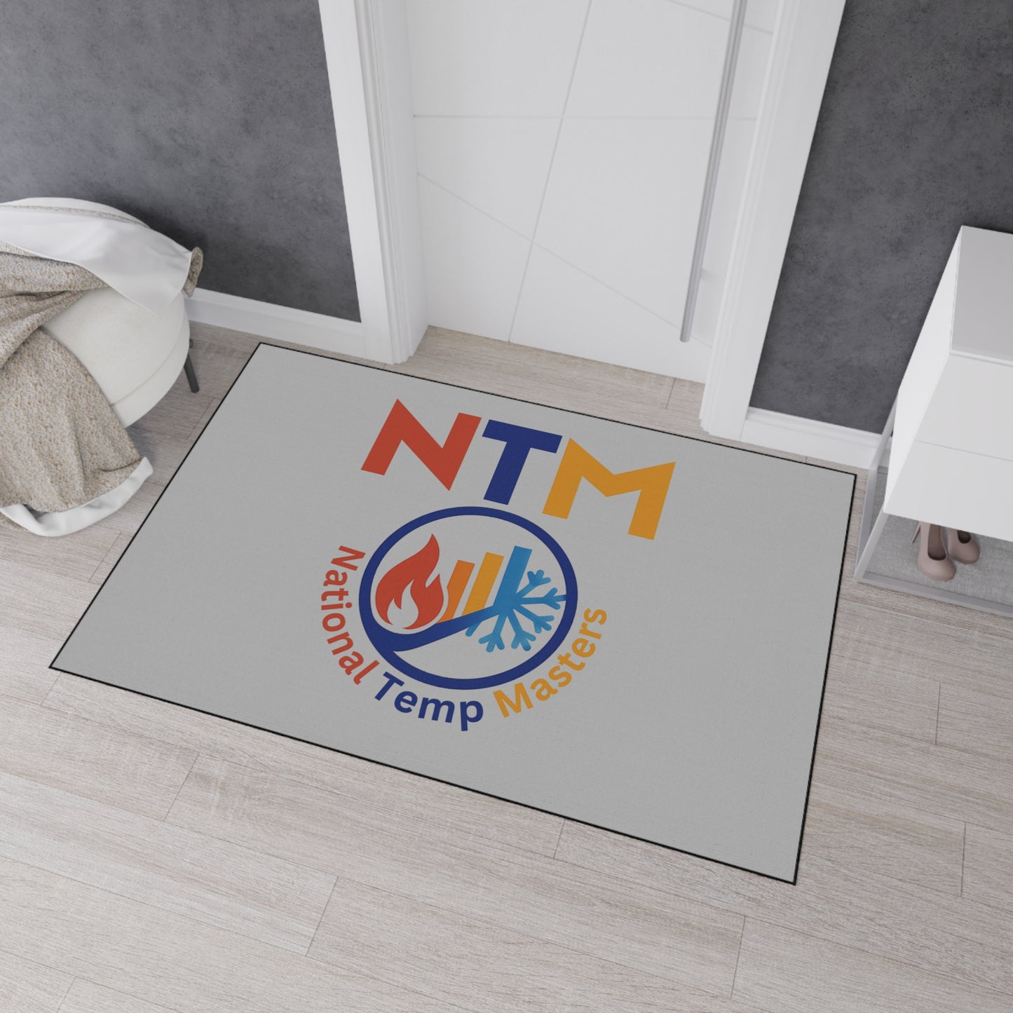 Custom Heavy Duty Floor Mat - Ideal for Homes, Offices, Events, National Temp Masters Logo, Entrance Mat, Durable & Easy to Clean