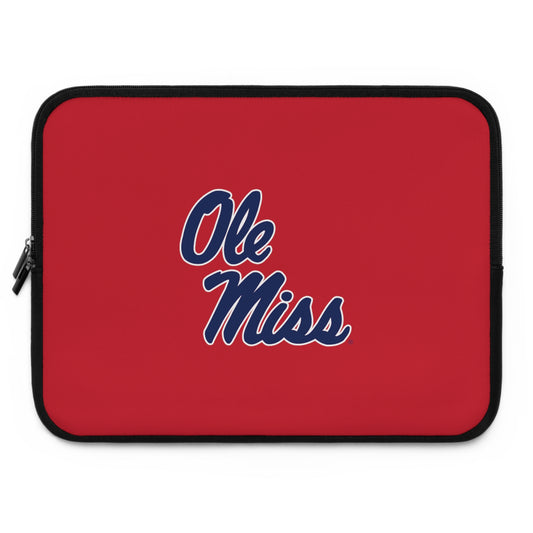 Ole Miss Laptop Sleeve Red