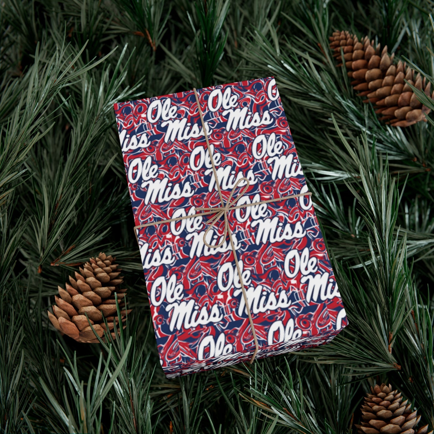 Ole Miss Abstract Gift Wrap Papers