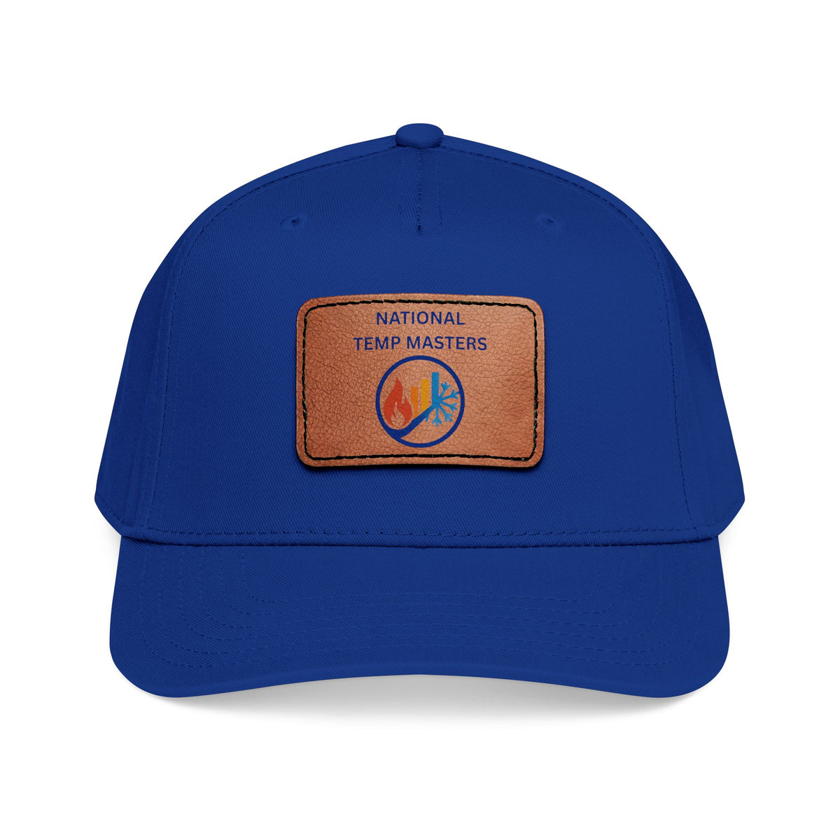 NTM Leather Patch Baseball Cap — "National Temp Masters" Retro Logo