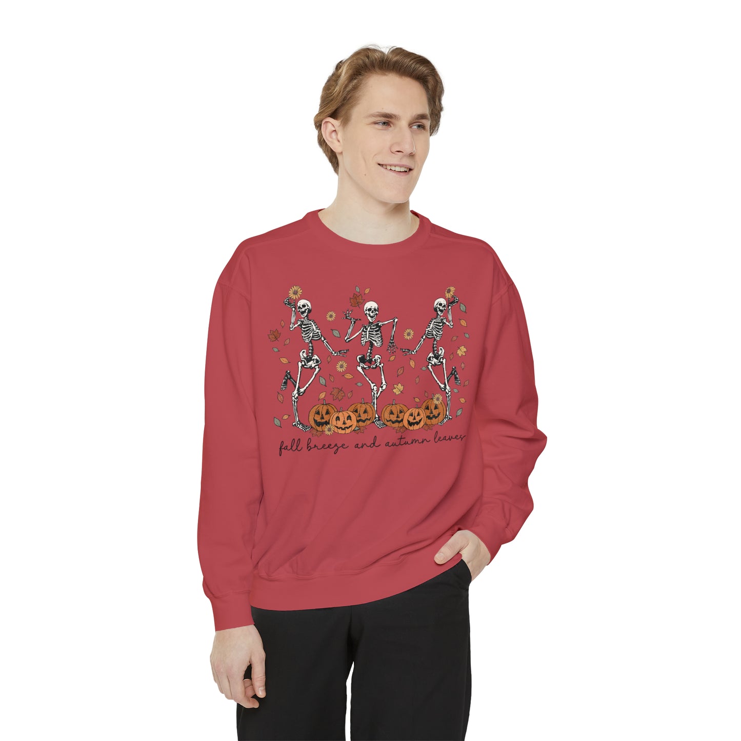 Dancing Skeleton Unisex Garment-Dyed Sweatshirt