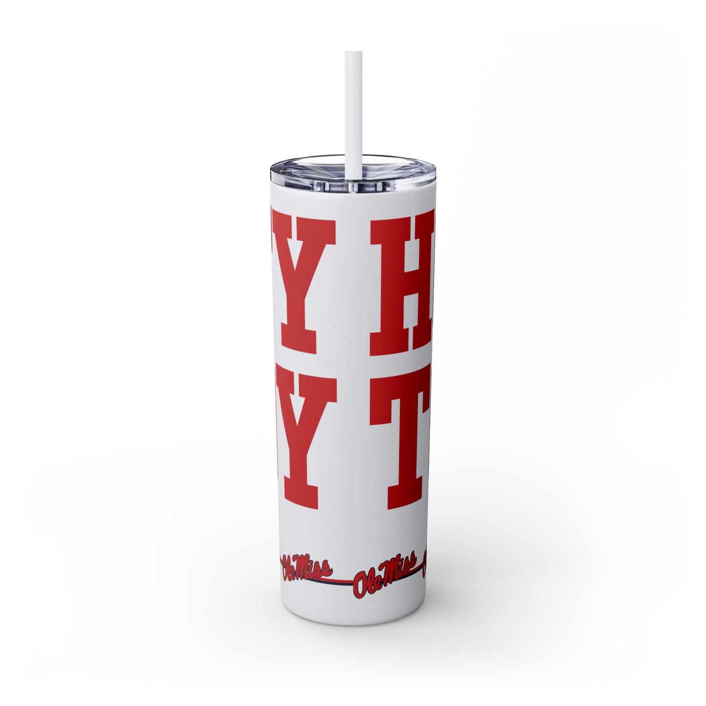 Hotty Toddy Skinny Tumbler with Straw, 20oz