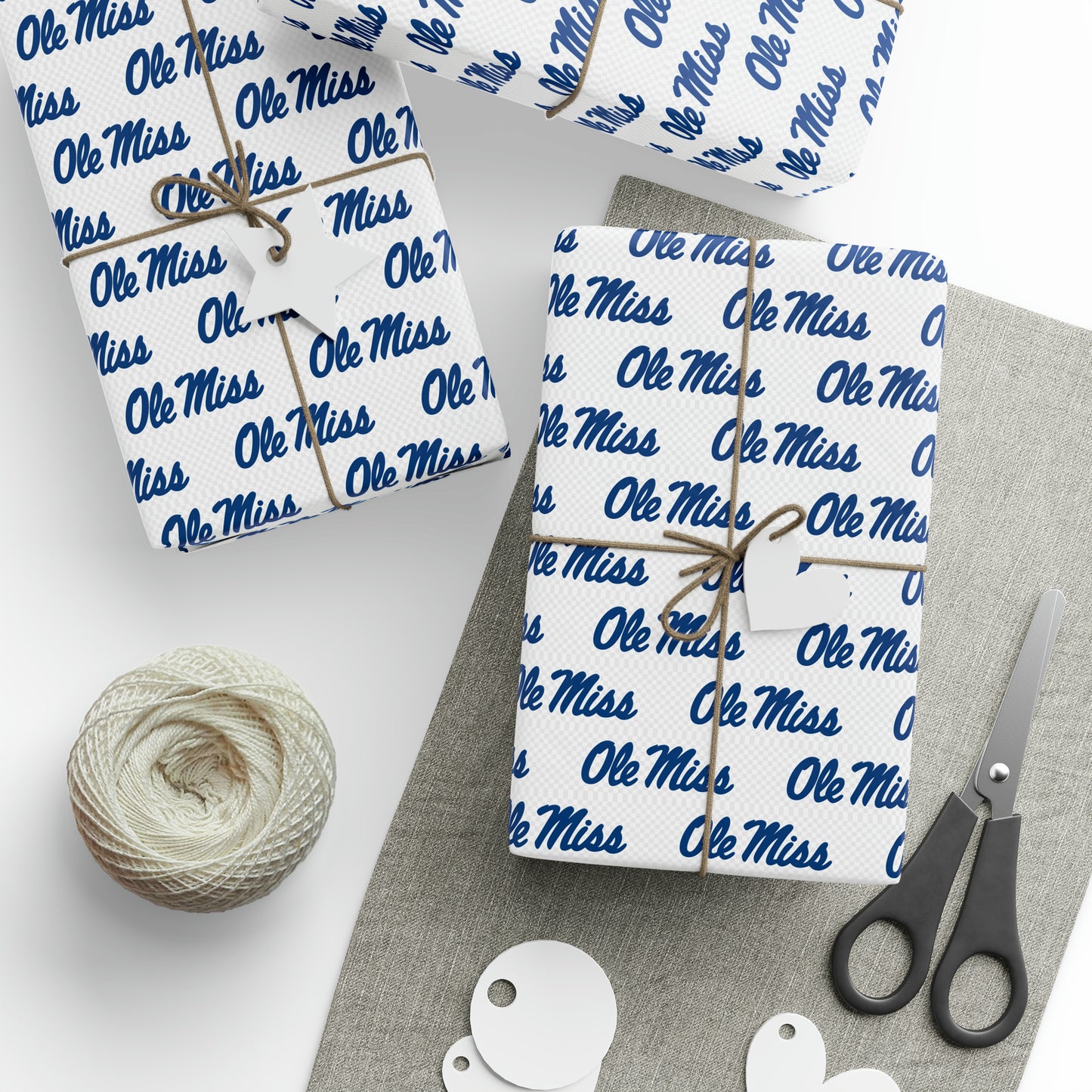 Ole Miss (Blue Writing) Wrapping Papers