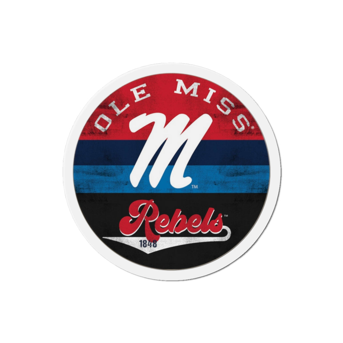 Ole Miss "M" Rebels 1848 Die-Cut Magnets