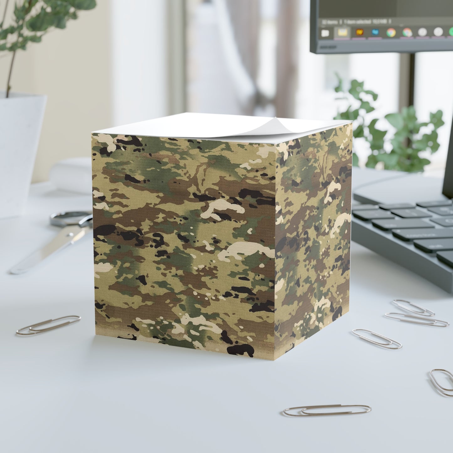 Camouflage Note Cube