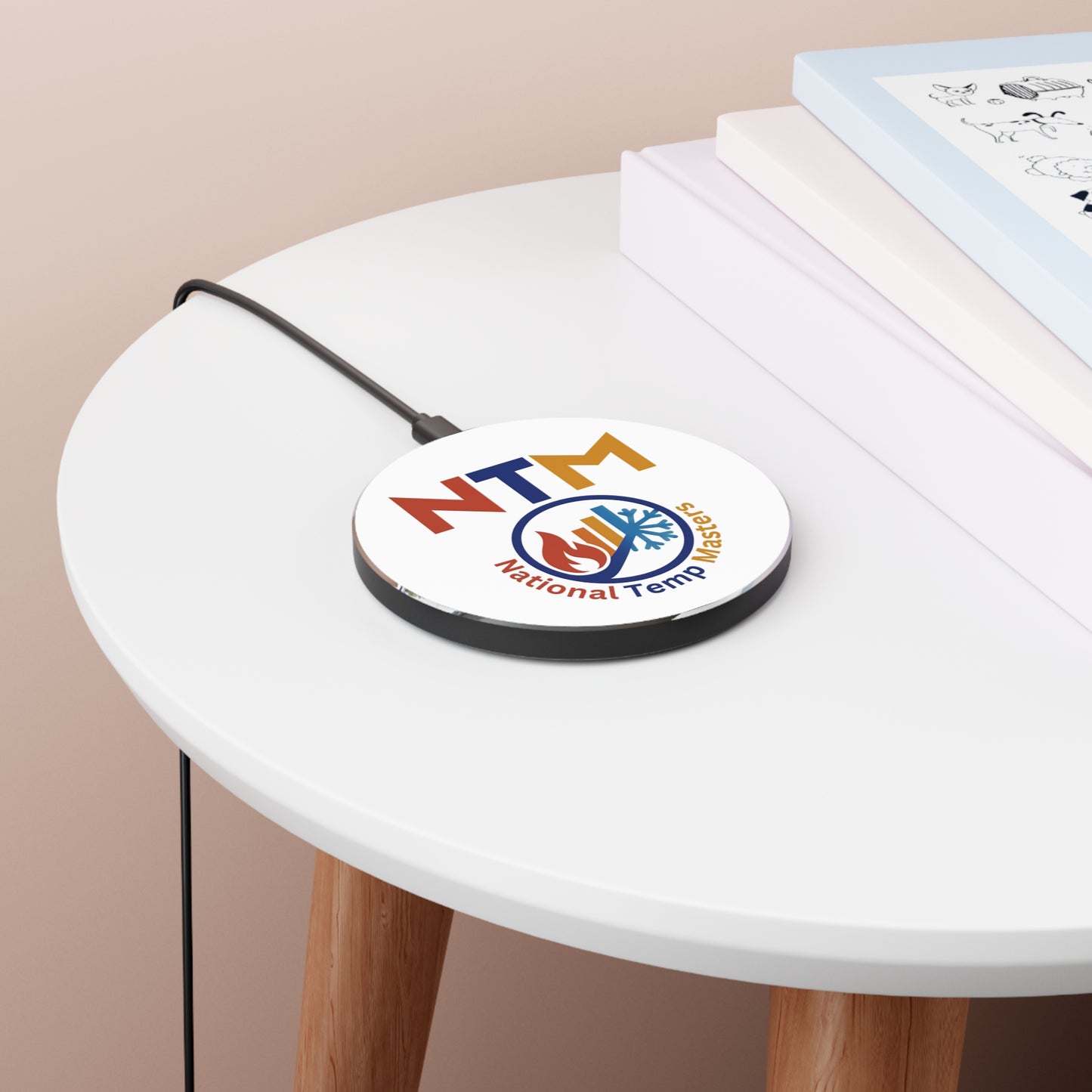 Wireless Charger for National Temp Masters | Fast Charging Pad, Tech Gift, Unique Desk Accessory, Personalized Charge Station