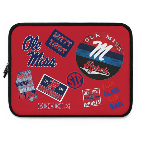 Ole Miss Laptop Sleeve (Red)