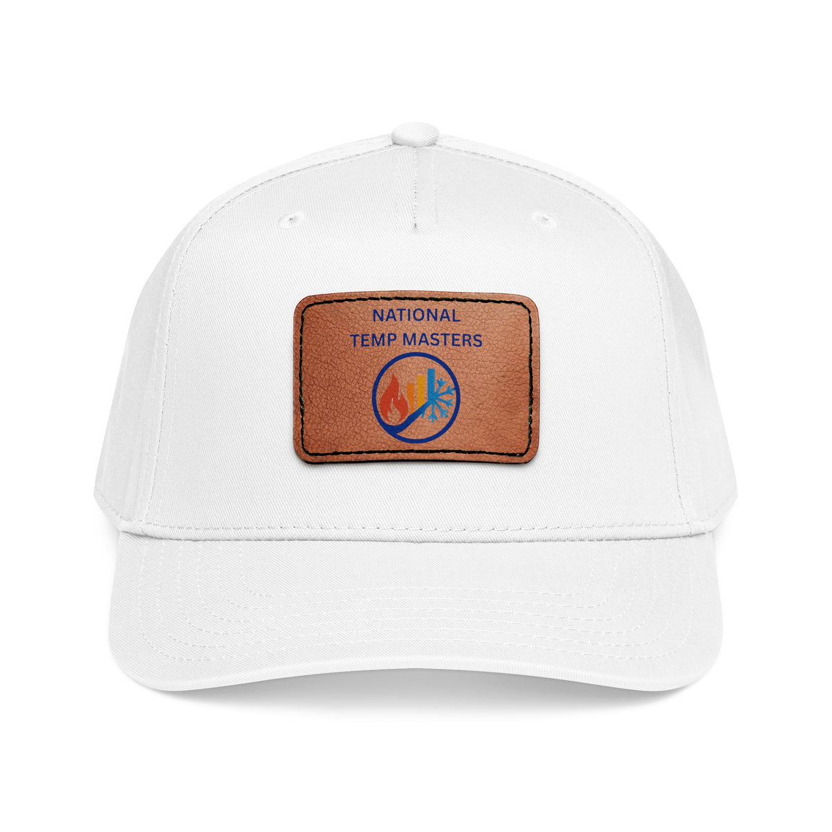NTM Leather Patch Baseball Cap — "National Temp Masters" Retro Logo