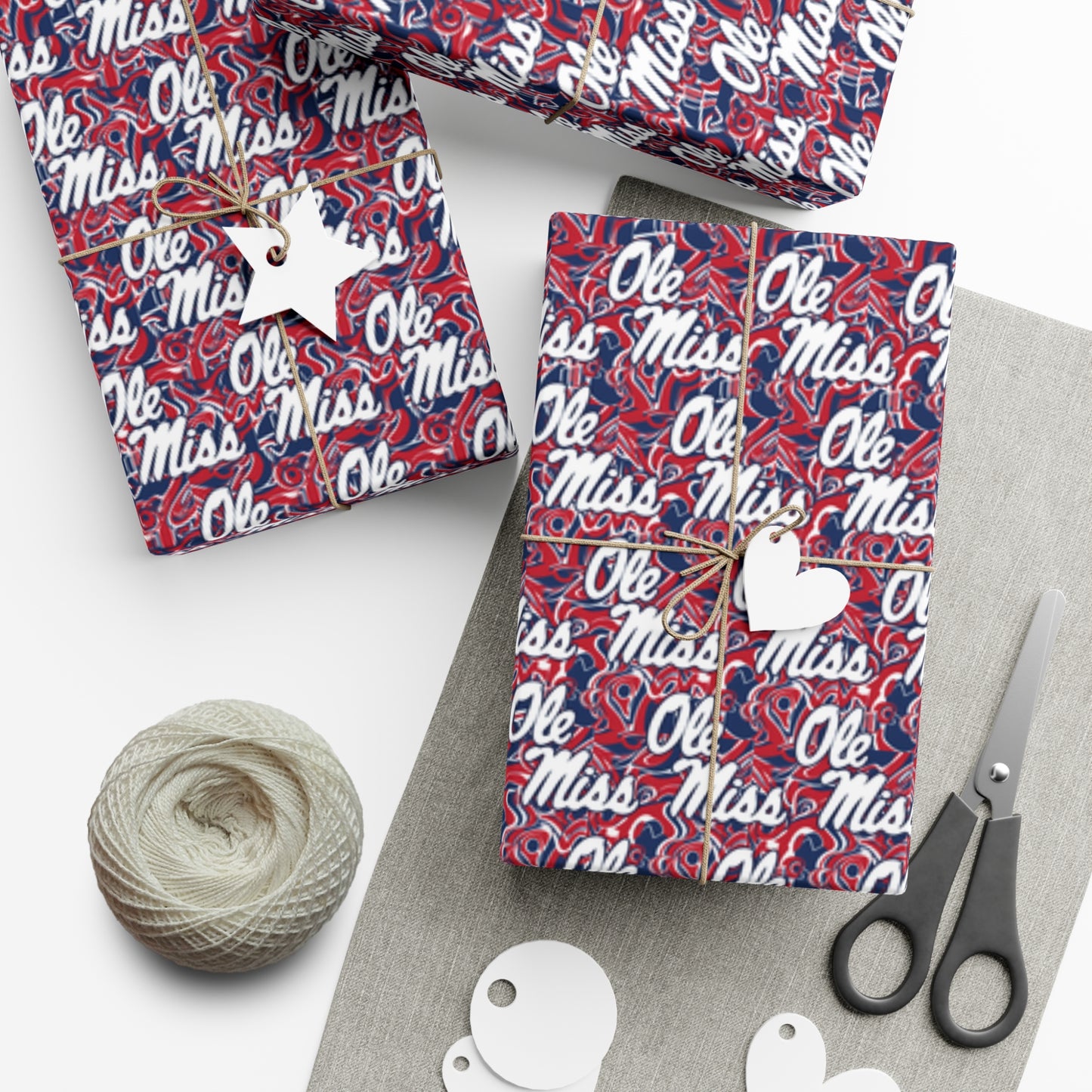 Ole Miss Abstract Gift Wrap Papers