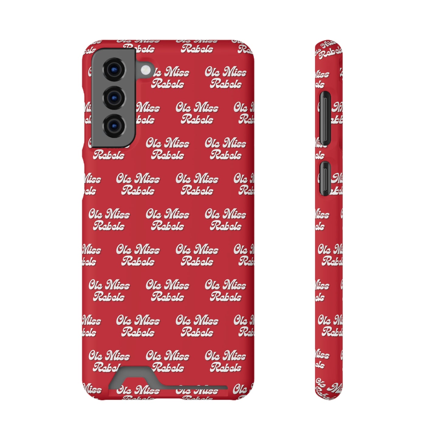 iPhone and Samsung Ole Miss Rebels (RED) Phone Case With Card Holder