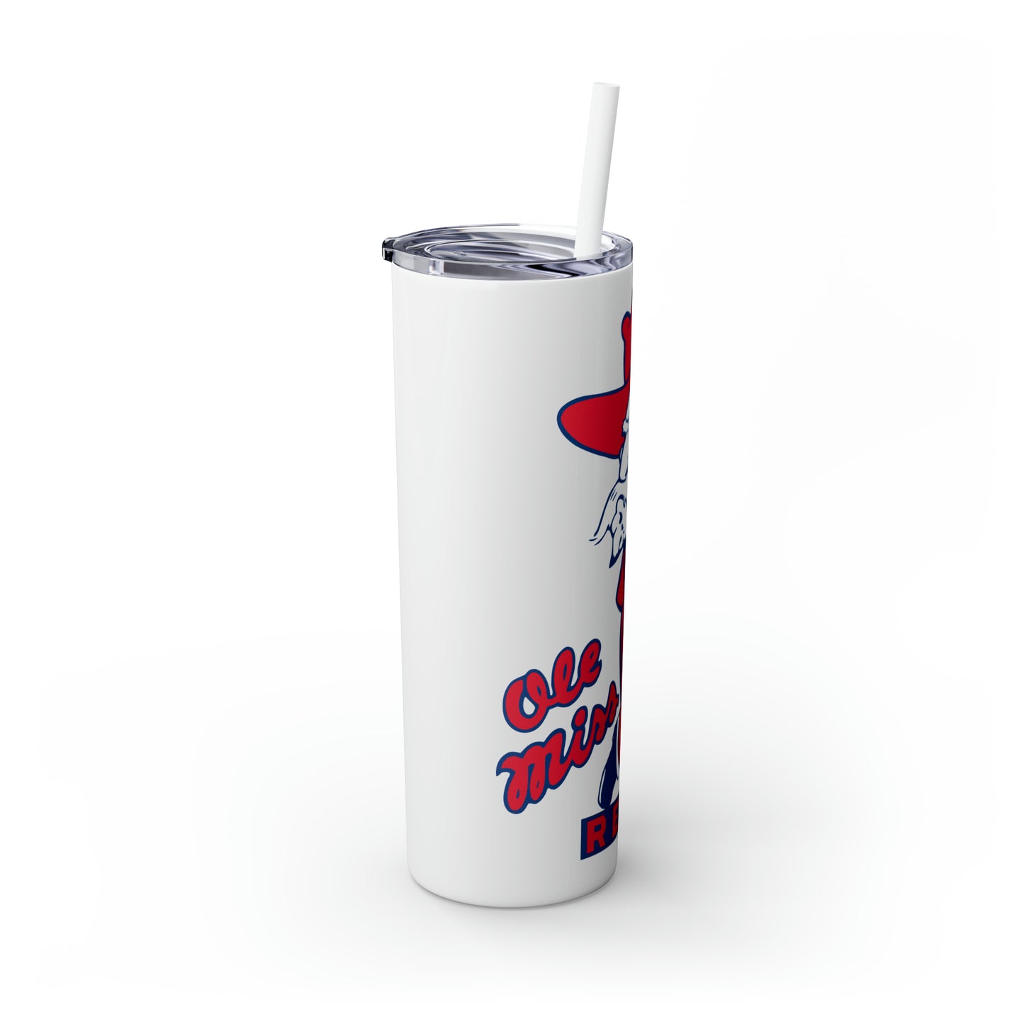 Ole Miss Rebels Skinny Tumbler with Straw, 20oz