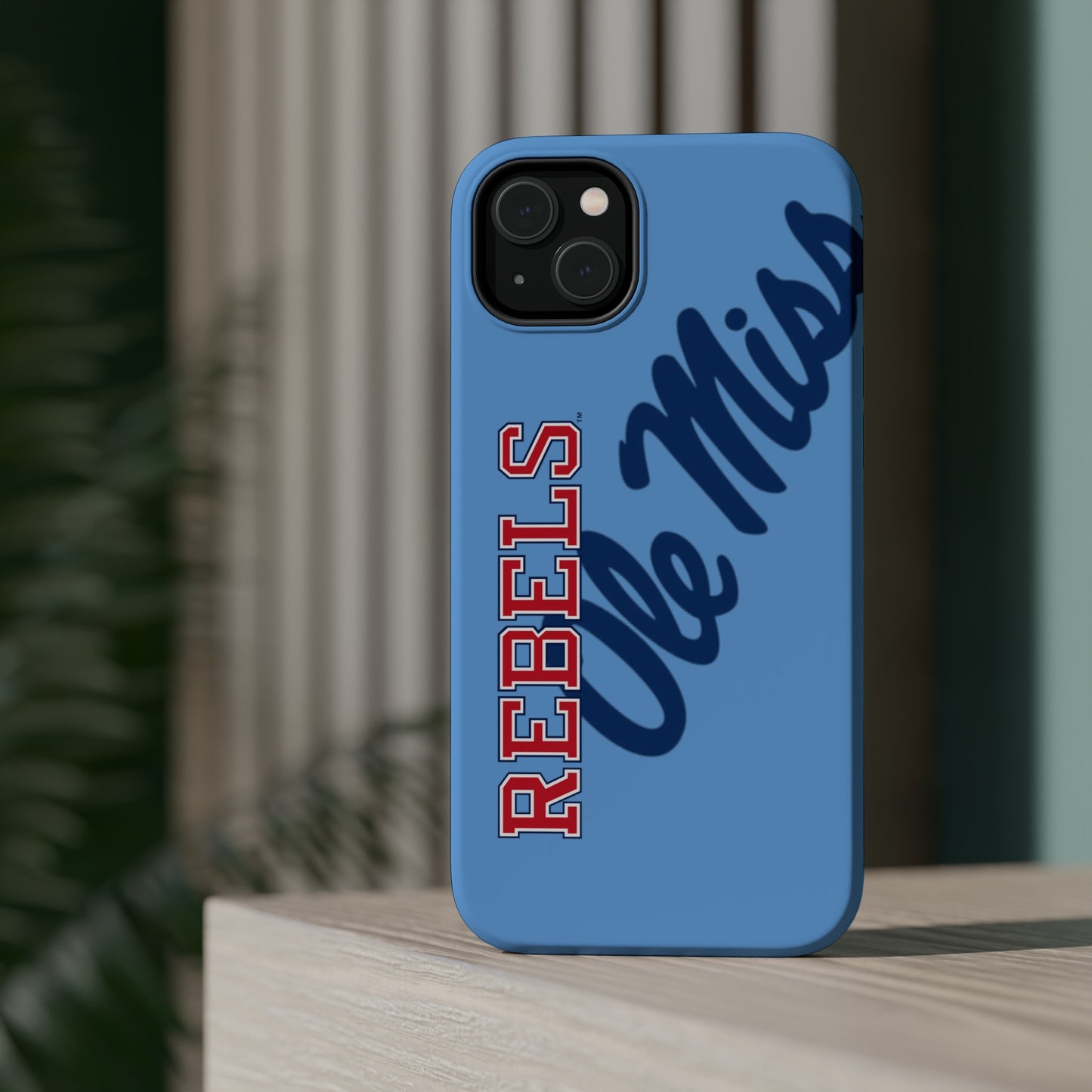 Ole Miss Rebels Iphone 14 MagSafe Tough Case (Blue)