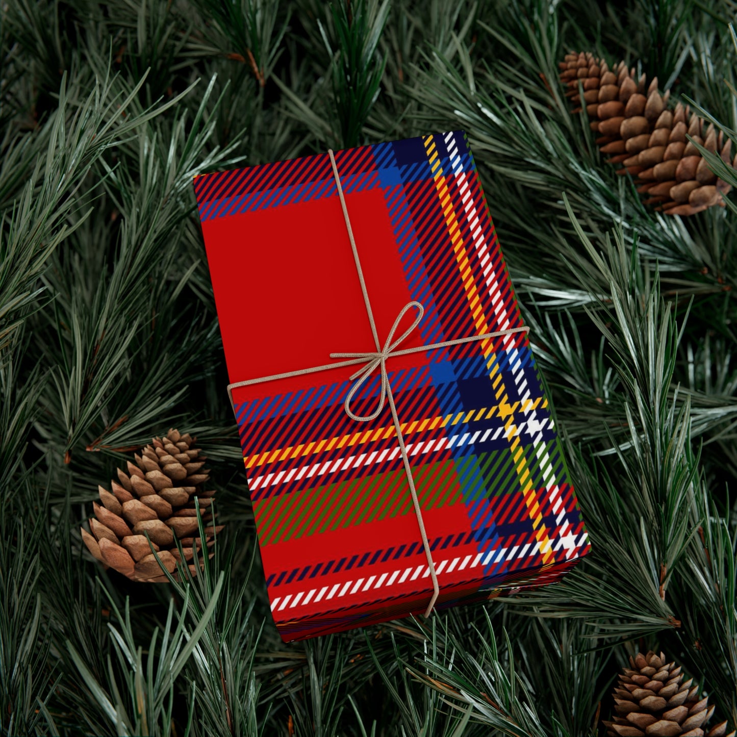 Red Plaid Gift Wrap Papers
