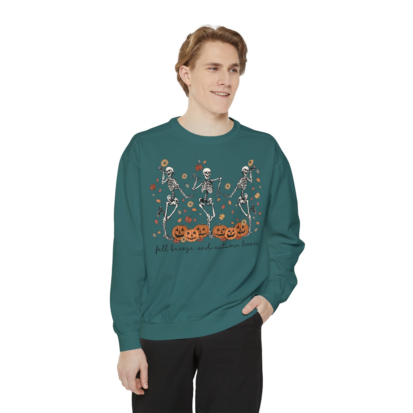 Dancing Skeleton Unisex Garment-Dyed Sweatshirt