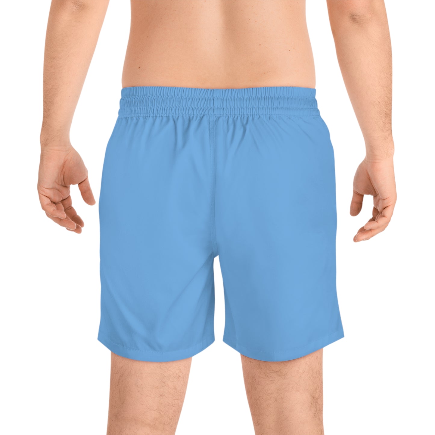 REBELS Men's Mid-Length Swim Shorts (AOP) Blue