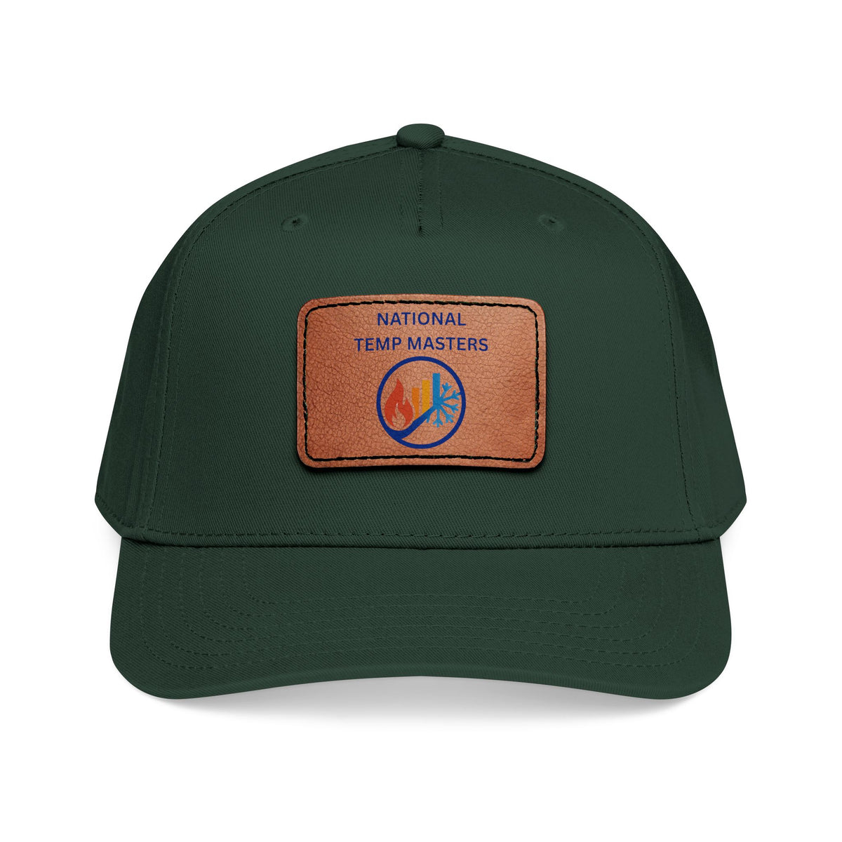 NTM Leather Patch Baseball Cap — "National Temp Masters" Retro Logo
