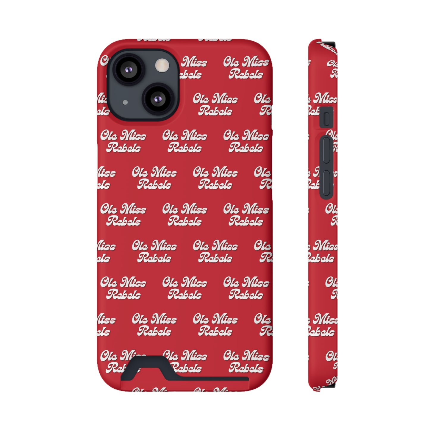 iPhone and Samsung Ole Miss Rebels (RED) Phone Case With Card Holder