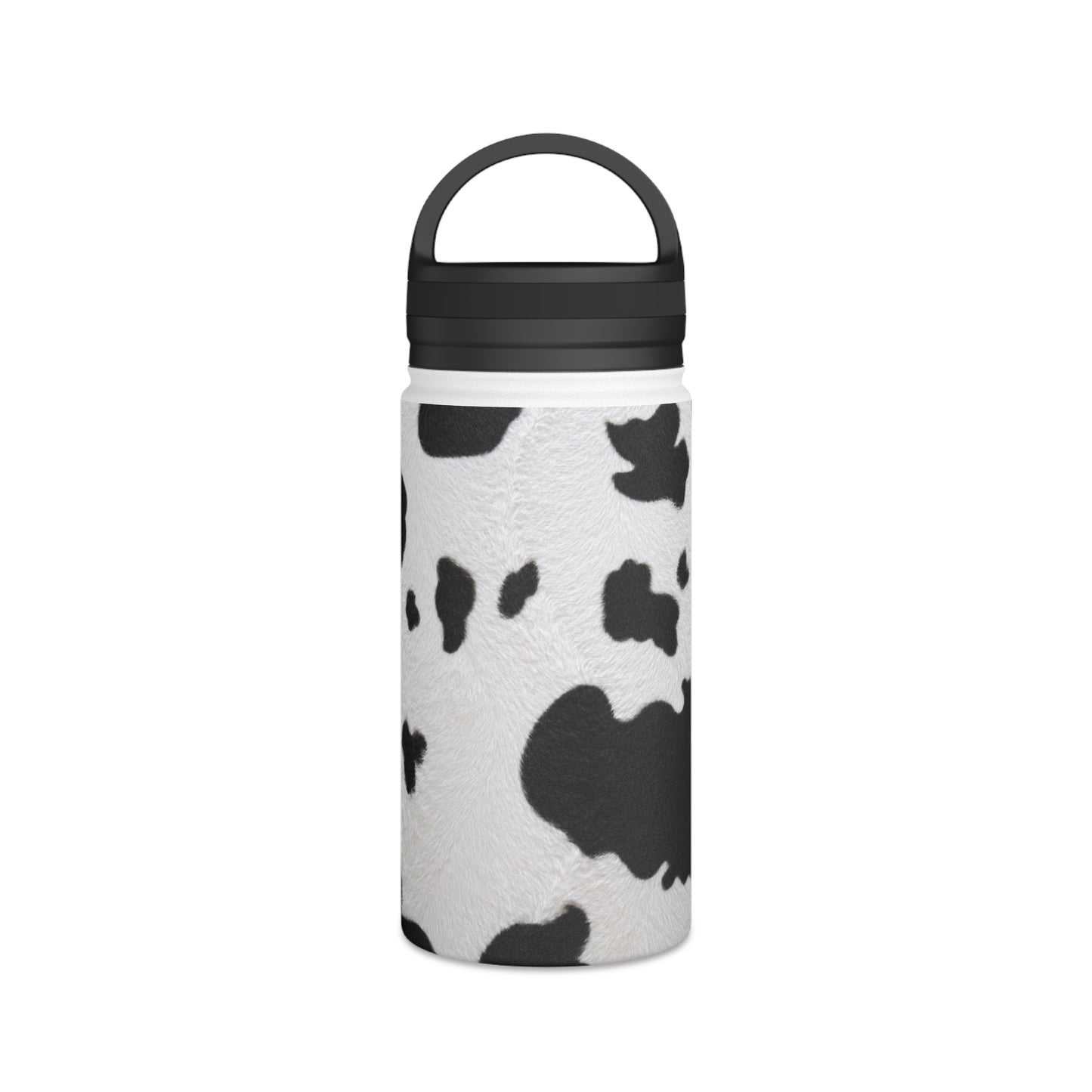 Cow print Stainless Steel Water Bottle, Handle Lid