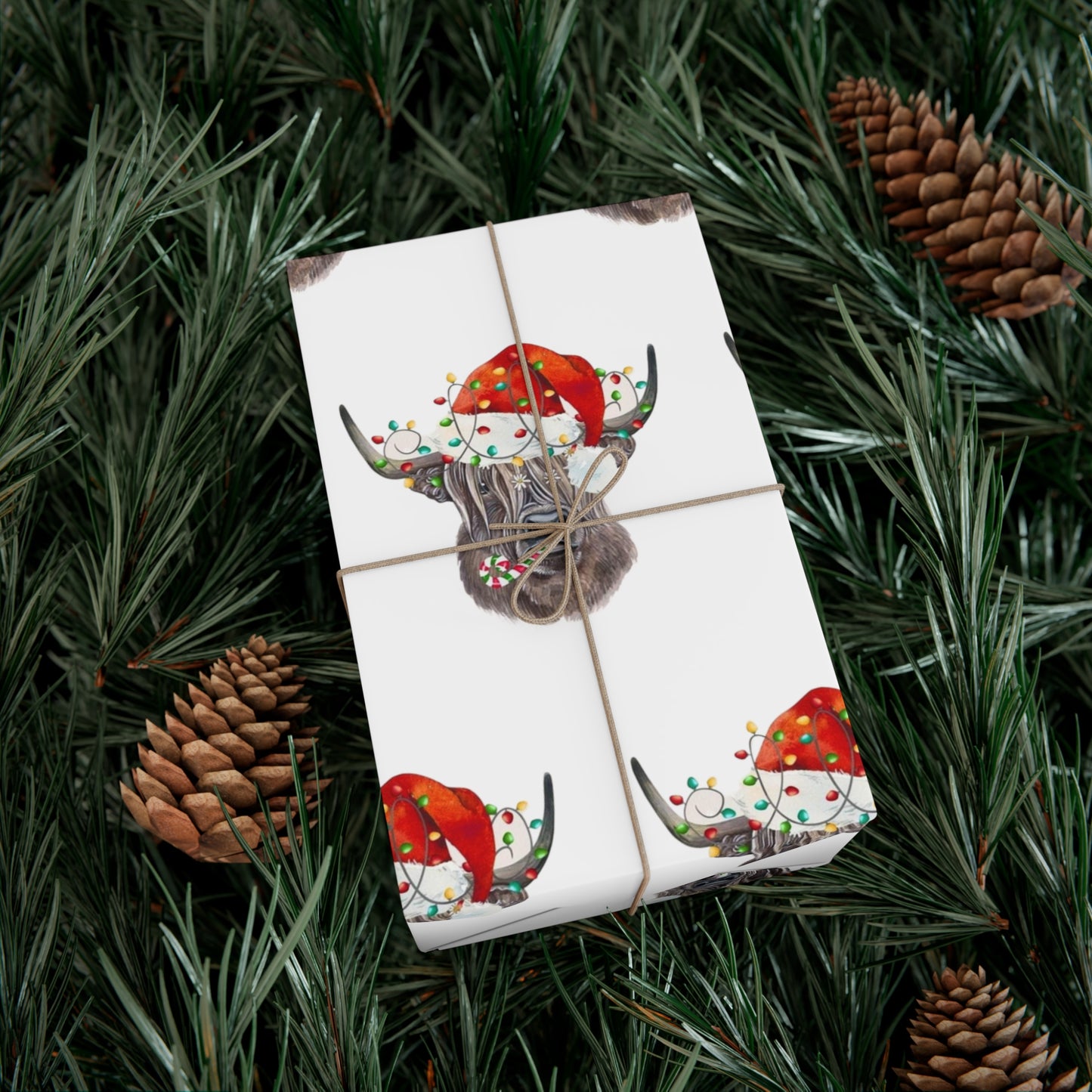 Highland Cow Christmas Gift Wrap Papers