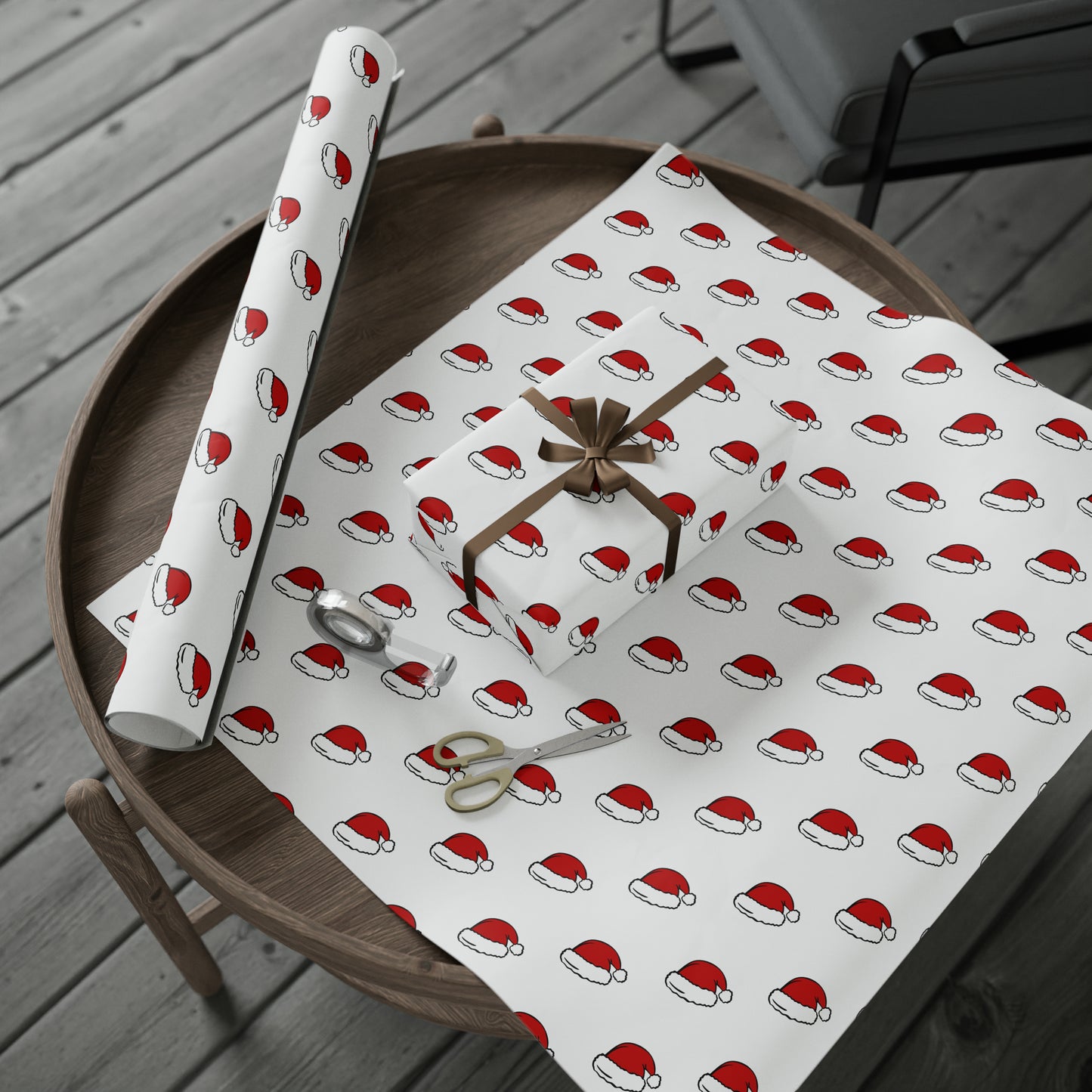 Santa Hat Wrapping Paper