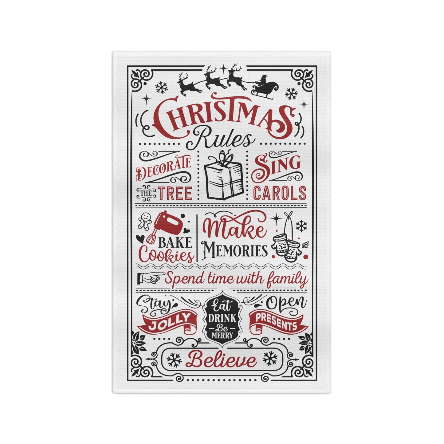 Christmas Rules Soft Dish Towel