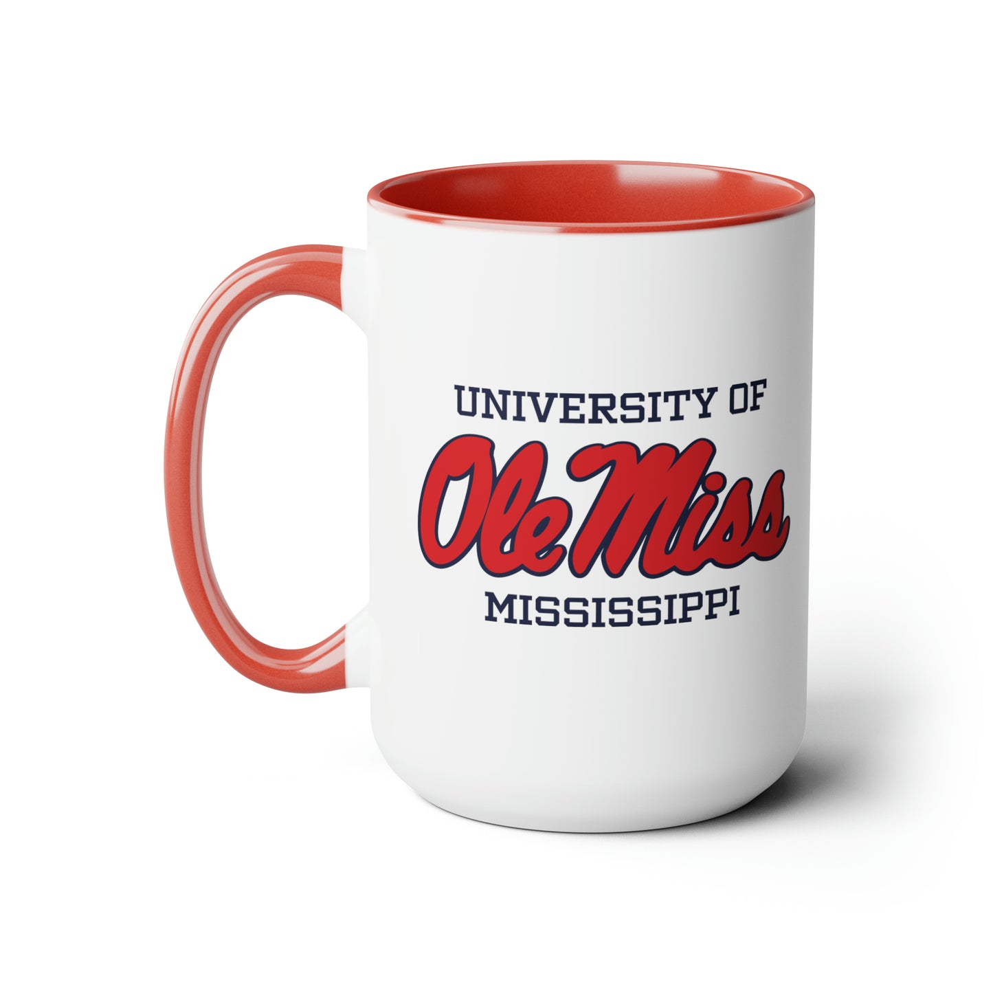 Ole Miss Two-Tone Coffee Mugs, 15oz