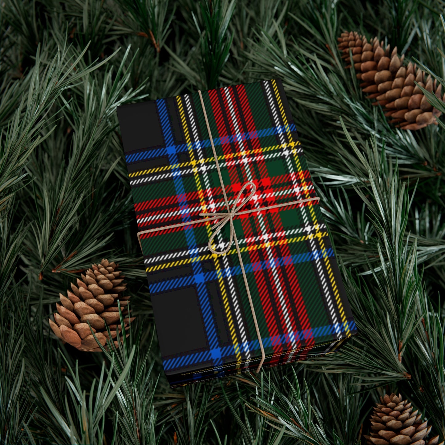 Red, Blue, Green Plaid Gift Wrap Papers