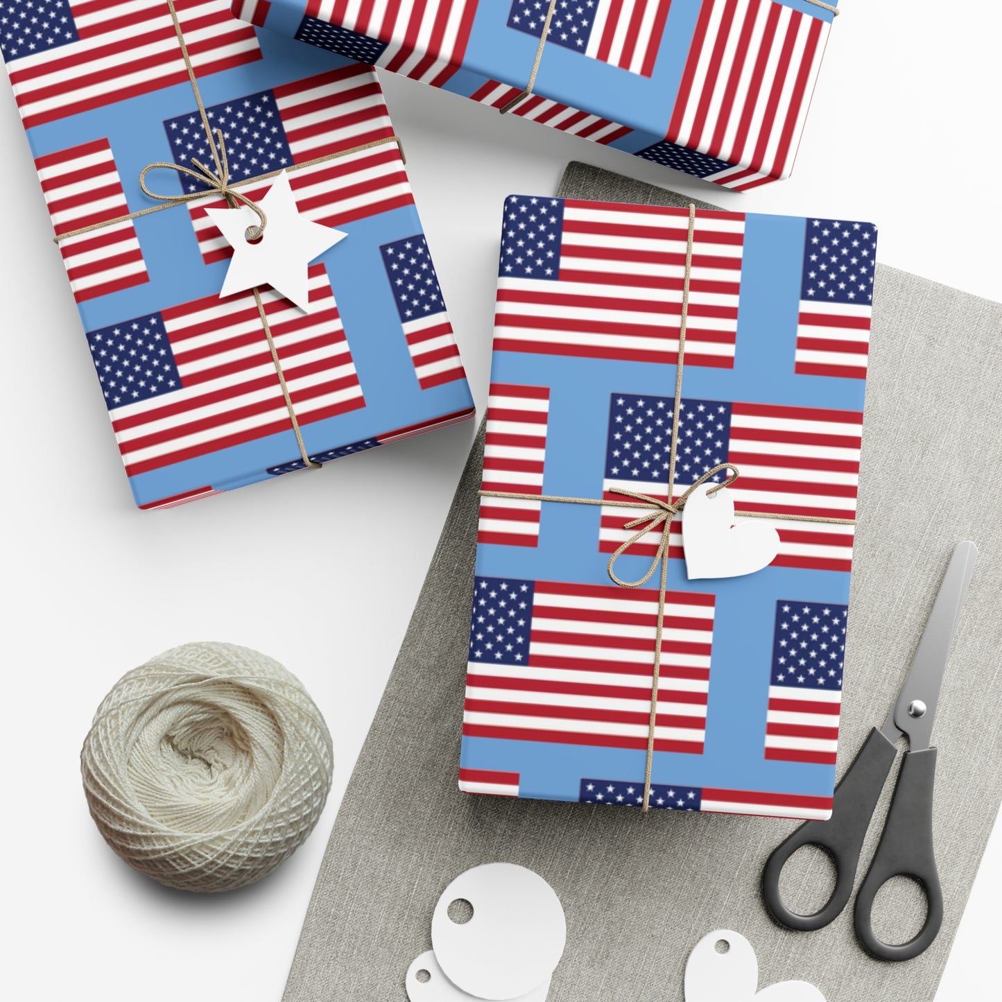 American Flag Gift Wrap Papers