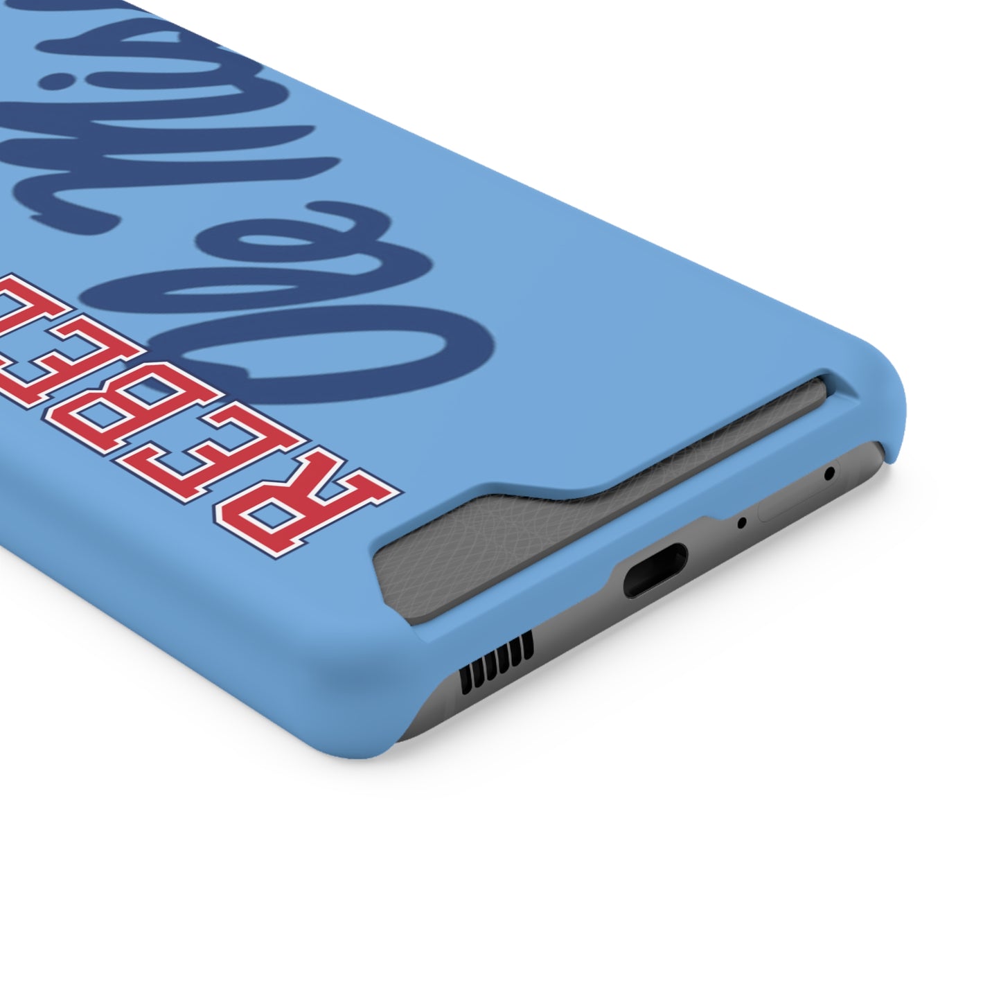 Ole Miss Rebels Samsung Phone Case With Card Holder (BLUE )