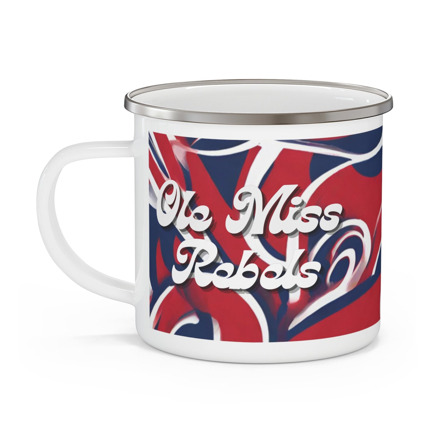 Ole Miss Rebels Enamel Camping Mug