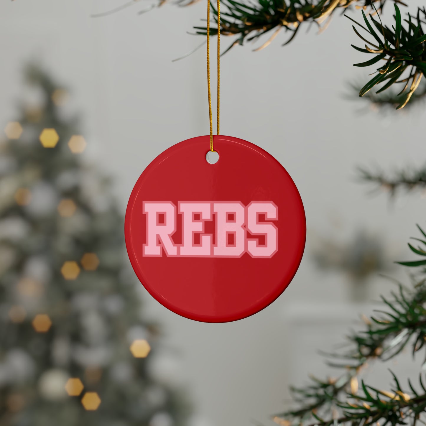 REBS Ceramic Ornaments (1pc, 3pcs, 5pcs, 10pcs) Red
