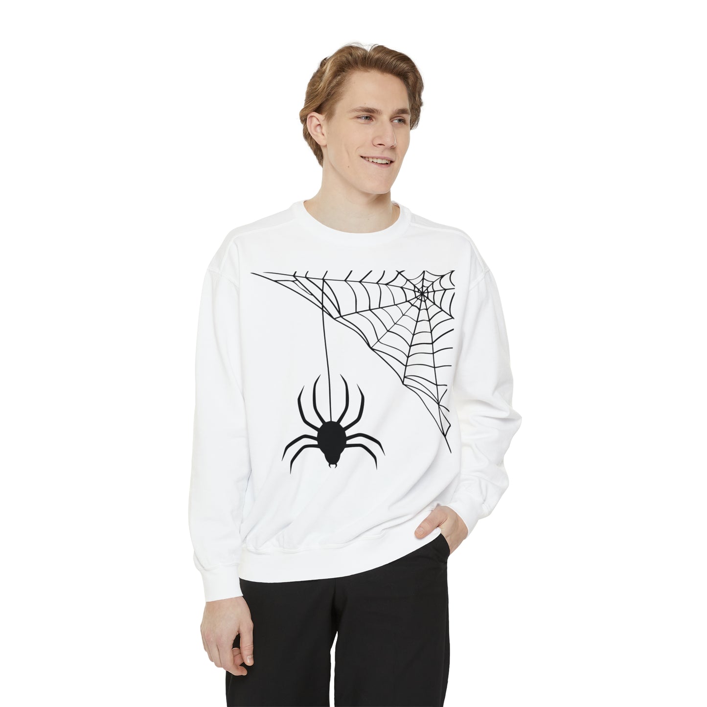 Spider and Web Unisex Garment-Dyed Sweatshirt