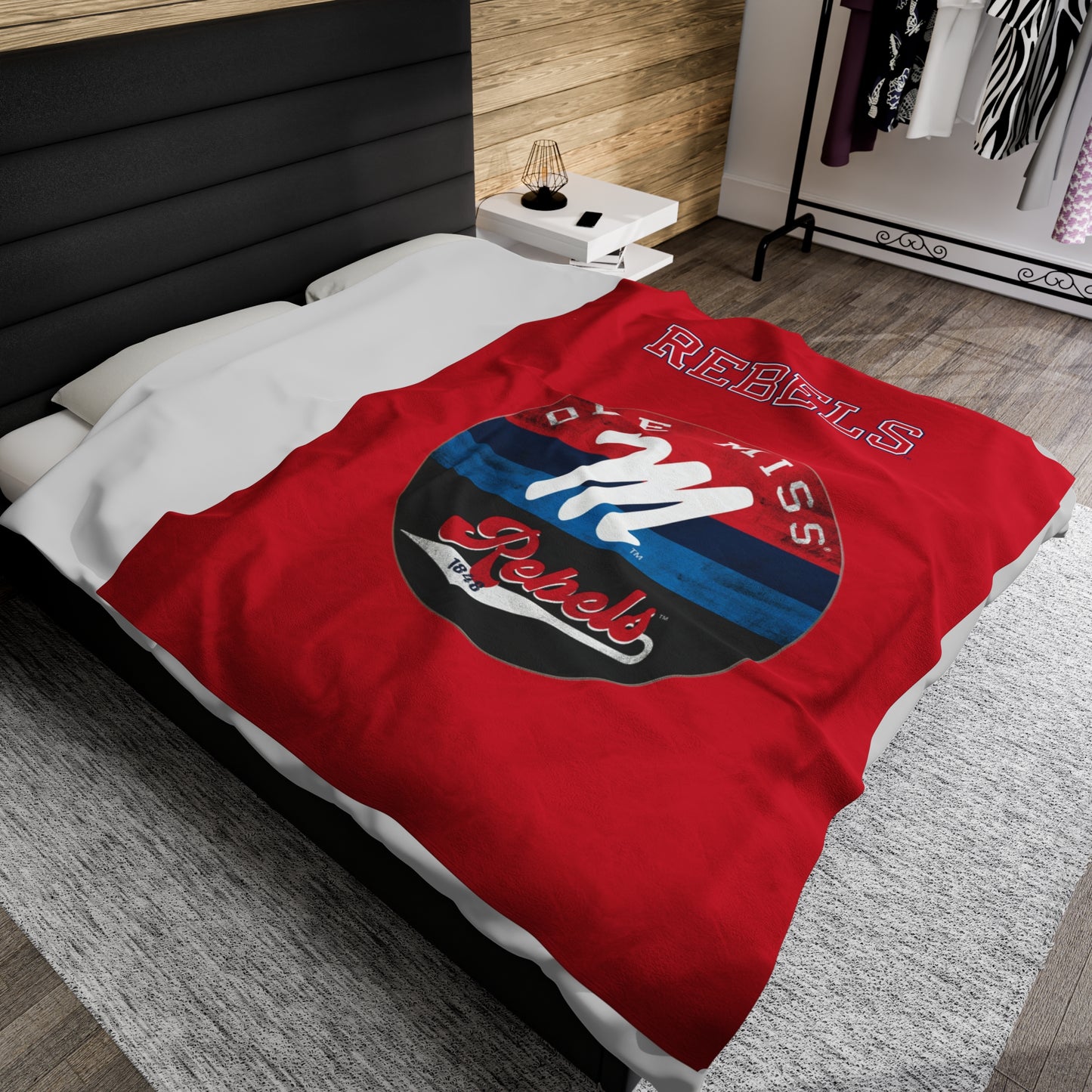 Ole Miss Rebels Velveteen Plush Blanket