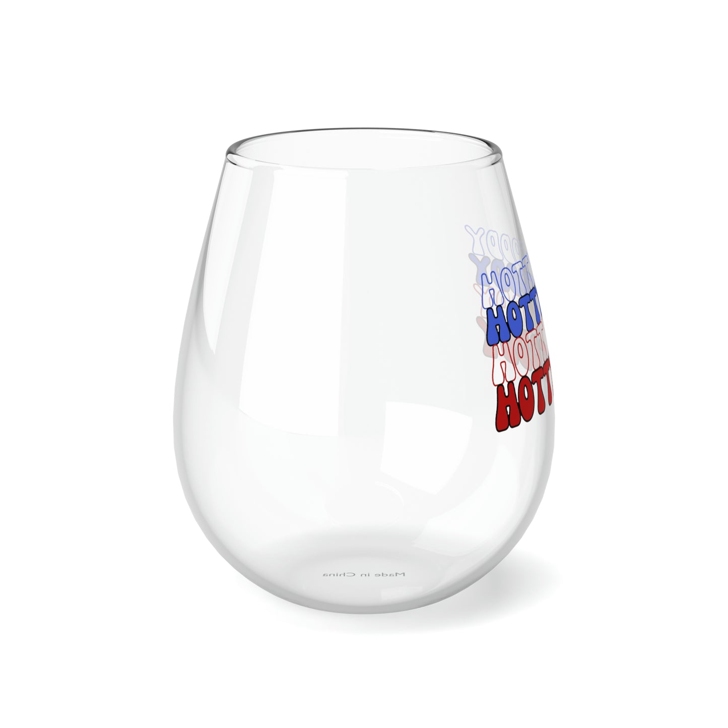 Hotty Toddy Stemless Wine Glass, 11.75oz