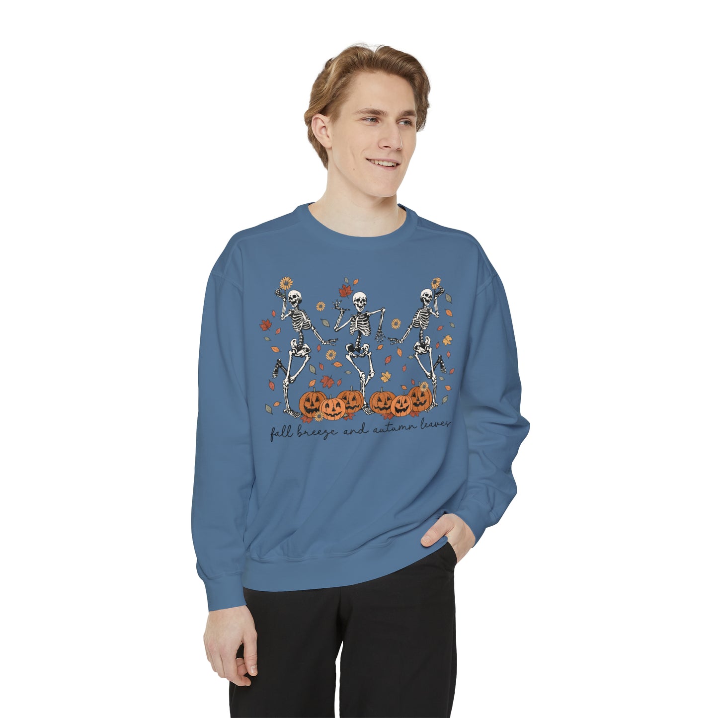 Dancing Skeleton Unisex Garment-Dyed Sweatshirt