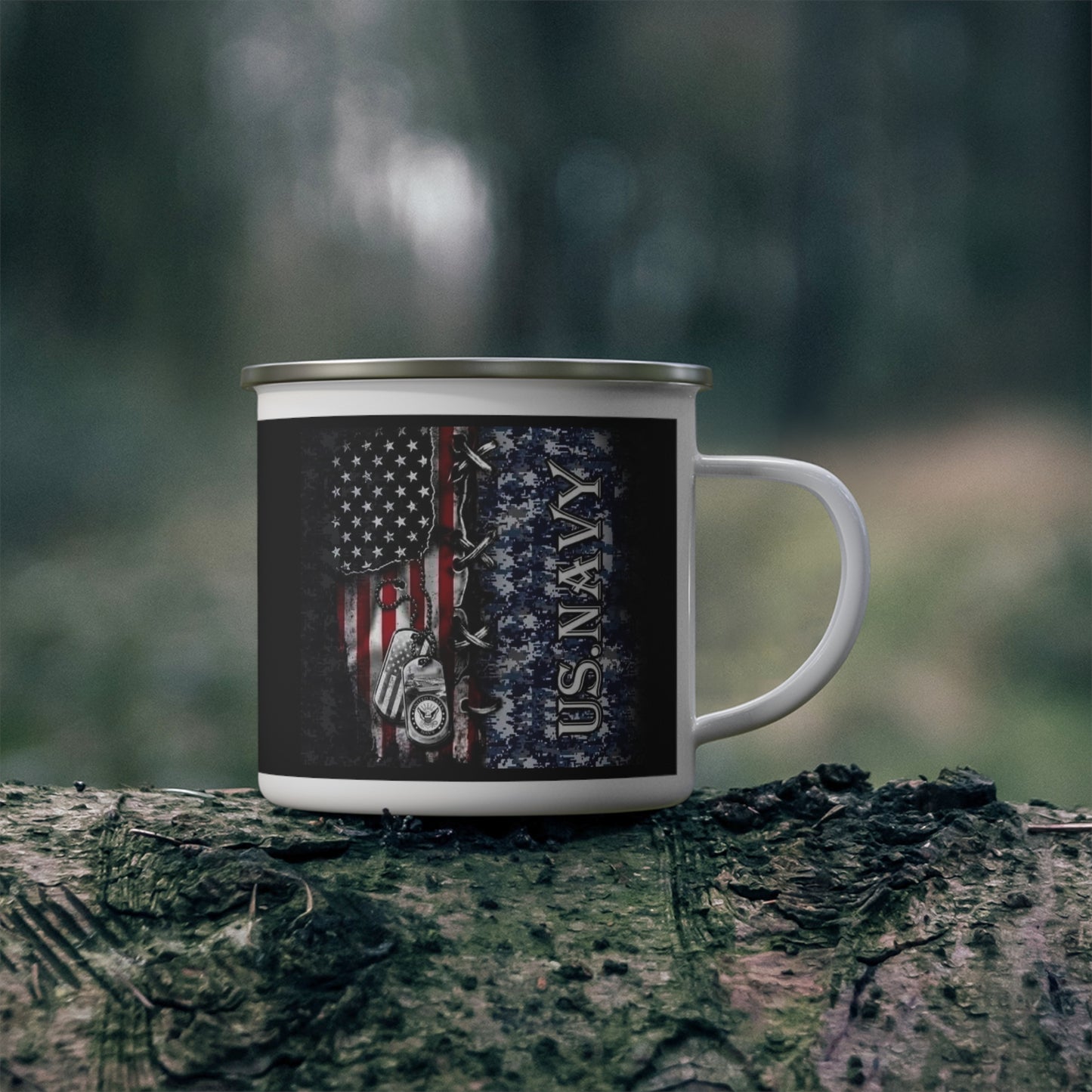 US Navy Enamel Camping Mug