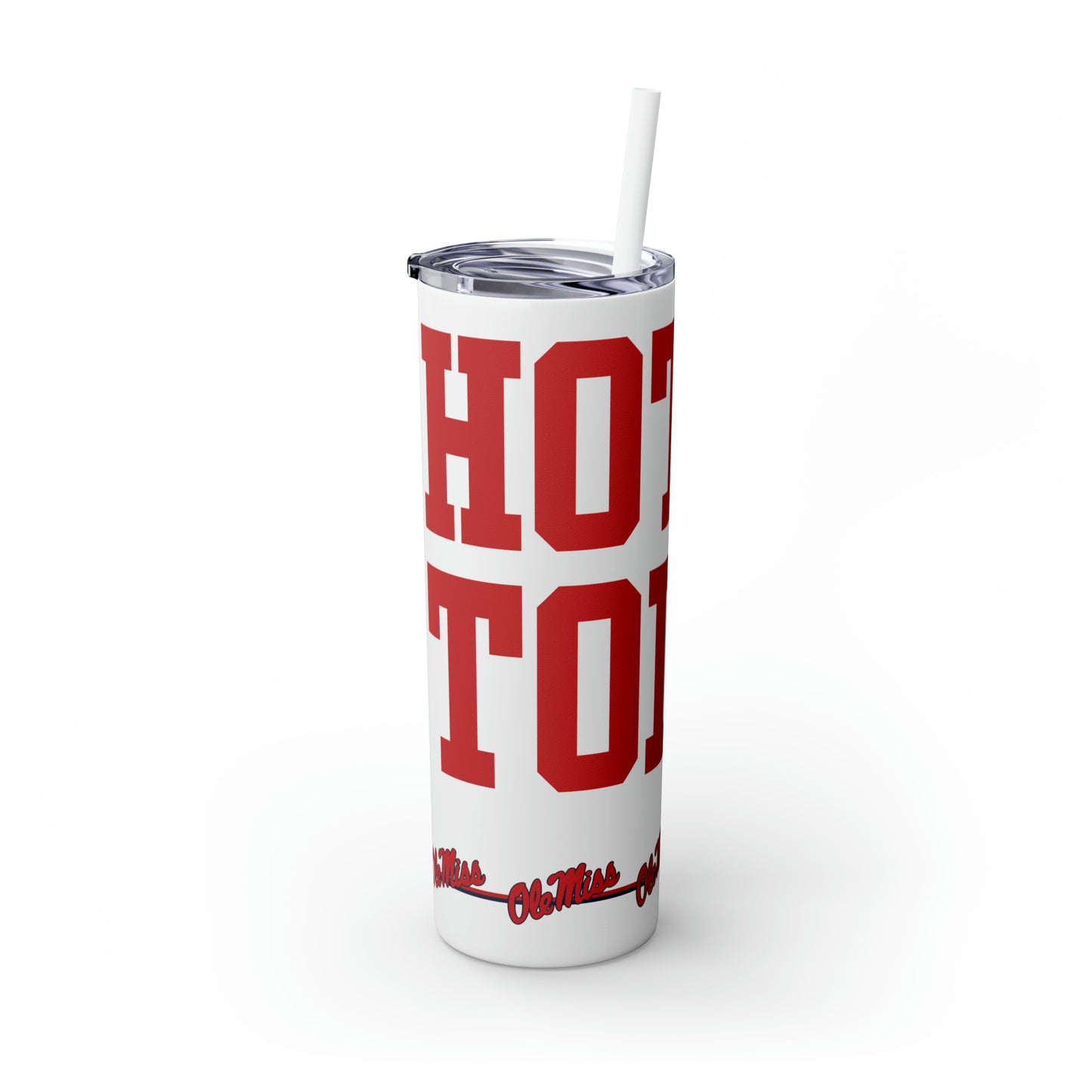 Hotty Toddy Skinny Tumbler with Straw, 20oz