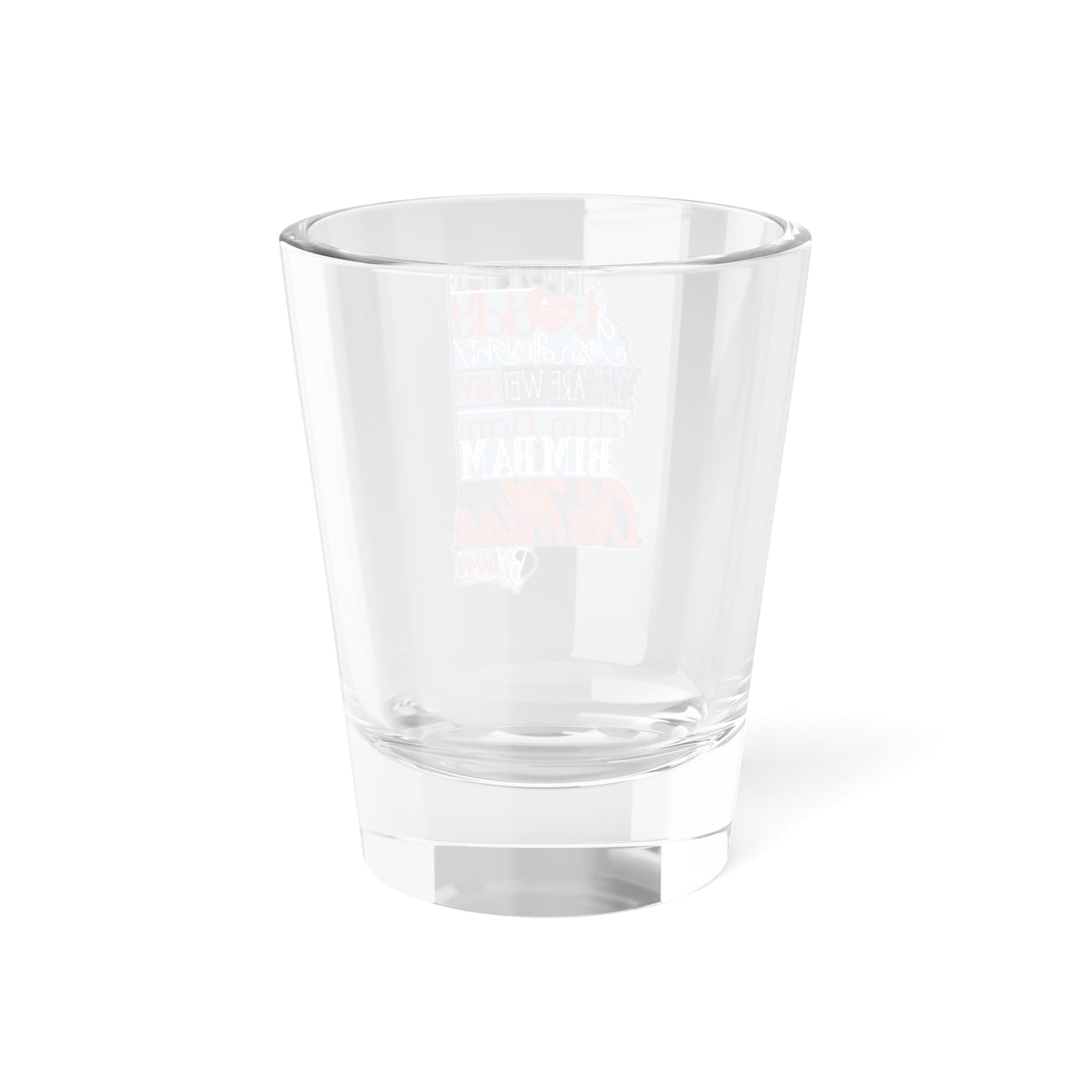 Hotty Toddy Ole Miss State Outline Shot Glass, 1.5oz