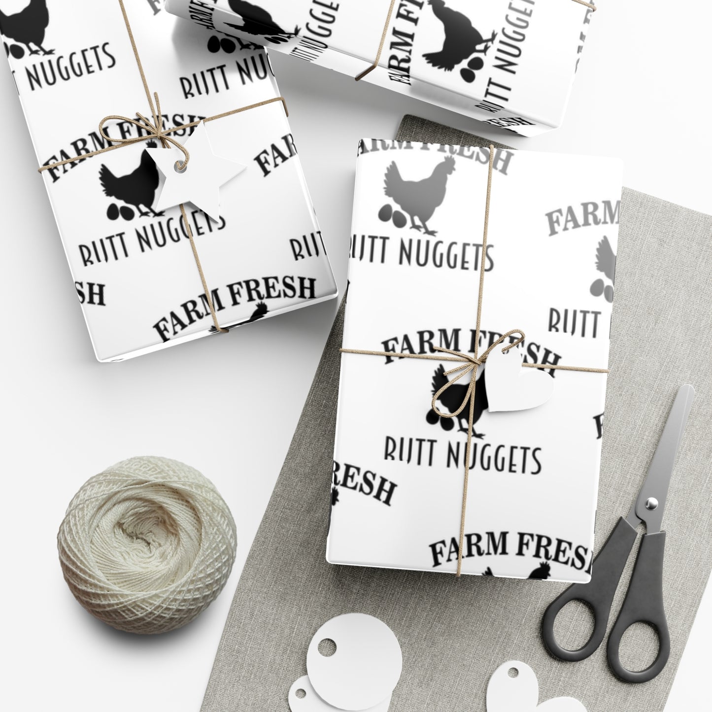 Farm Fresh Butt Nuggets Gift Wrap Papers